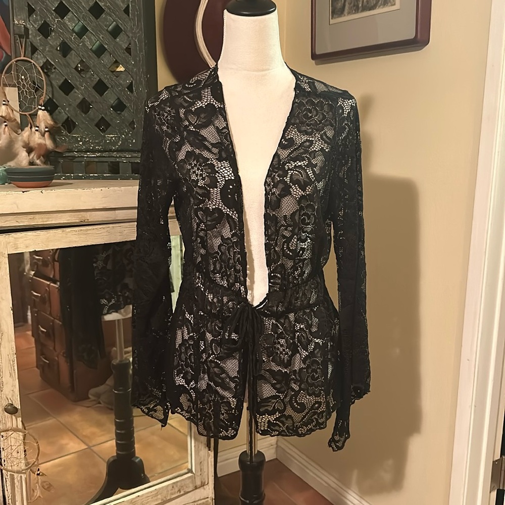 Sheer floral blouse